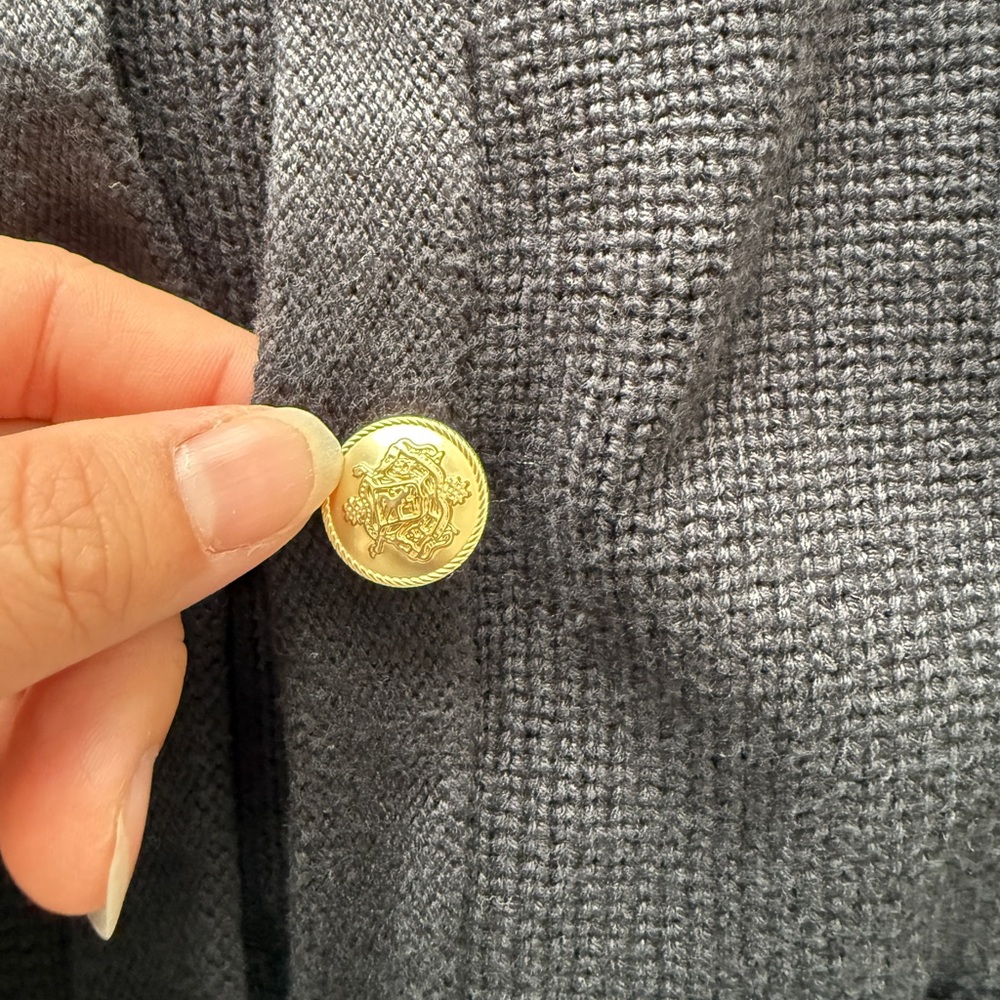 J. Crew Black relaxed Emilie sweater lady jacket - Picture 7 of 11